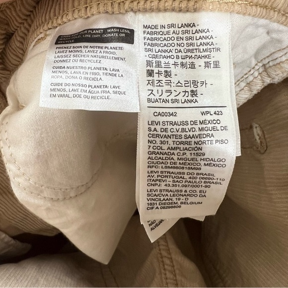 Levi’s Womens Tan Brown Corduroy ‘94 Baggy Pants Size 26 Cotton Loose Straight - Picture 9 of 11